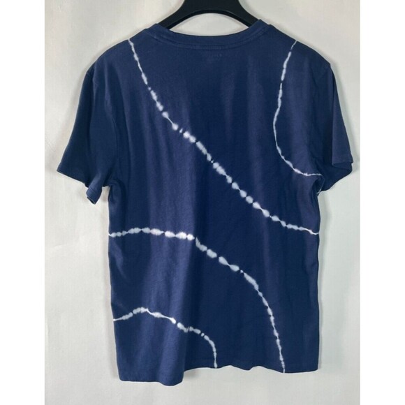 Athleta Organic Daily Relaxed Tee Size Medium Tie Dye Blue White Lounge Comfy - Picture 3 of 7